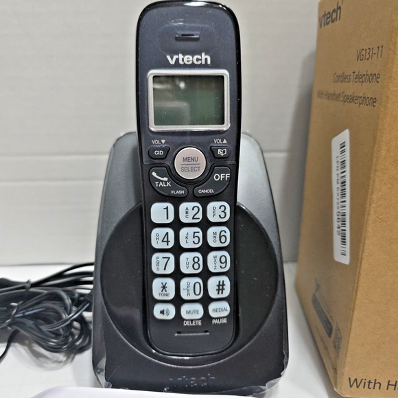 VTech VG131-11 Cordless Telephone Dect 6.0 Handset Speakerphone Black NIB - Picture 5 of 8
